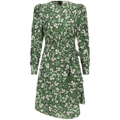 PORTSPURE清新甜美气质印花长裙