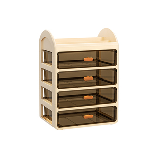 抽屉式桌面收纳盒办公室工位整理神器书桌杂物分隔置物架化妆品盒