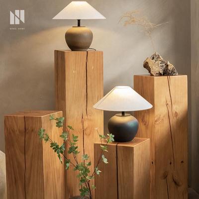 原木根雕实木木墩子展示地台底座方形立柱服装展示架产品陈列展柜