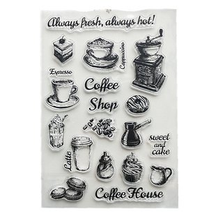 复古透明硅胶印章手帐DIY 工具建筑英文字母手账橡皮图章相册素材