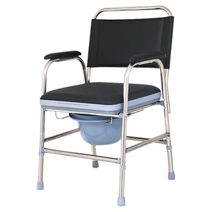 孕妇家用坐便椅老人坐厕椅洗澡椅老人移动马桶坐便器不锈钢座便椅