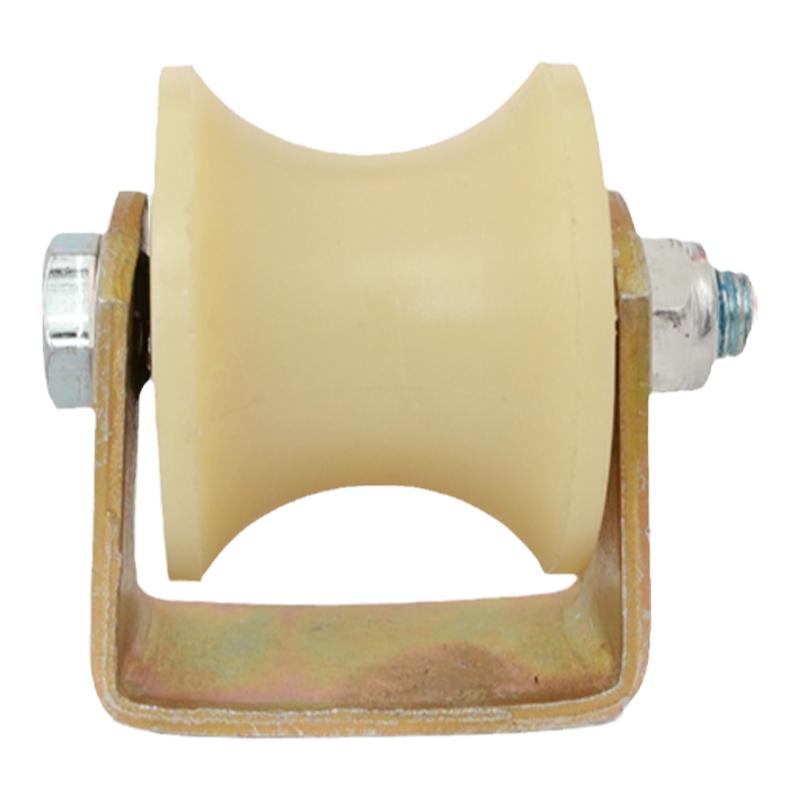 V型U型尼龙滑轮槽轮尼龙滑轮钢丝绳行车导向轮塑料滚轮静音轨道轮