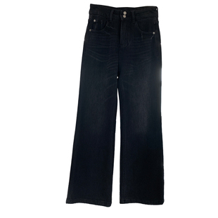 洋气黑灰色！奥利绒四面弹微喇裤秋冬厚保暖显瘦直筒喇叭牛仔裤女