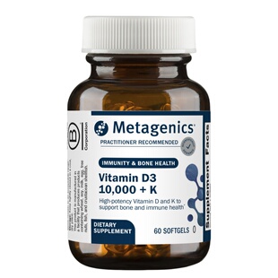 美国metagenics麦特金尼斯维生素d3k2 10000IU单位D3维生素D60粒