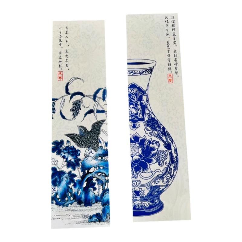古典中国风瓷器精美创意可书写青花瓷国宝礼品卡片纪念书签