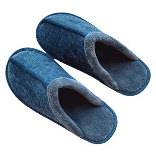 冬季老北京布艺包跟保暖棉拖鞋男女居家室内防滑软底静音贝壳鞋头