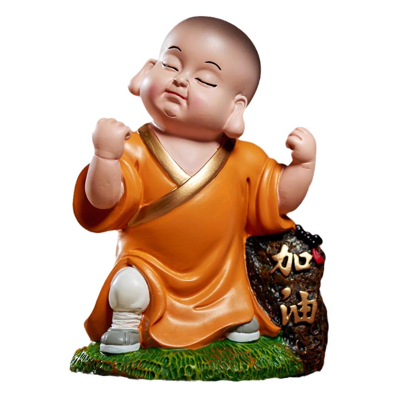 中国风小和尚沙弥汽车摆件新装饰品摆件工艺品创意礼品公仔包邮