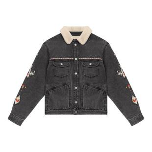 MARANT2025 男女同款JENSON民族风翻领牛仔短外套