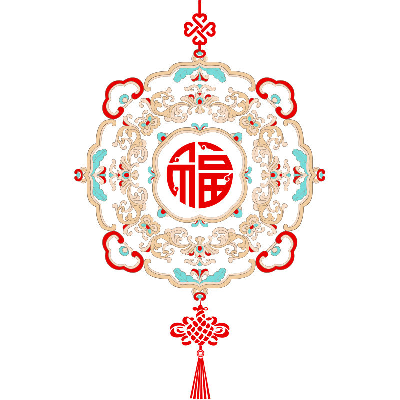 新年中国风传统福字窗花贴纸店铺橱窗古典装饰贴春节创意布置贴画