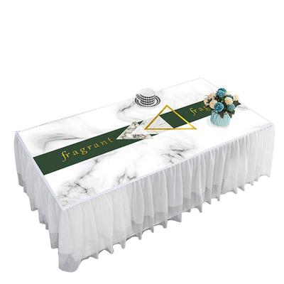 蕾丝茶几桌布防水布艺长方形家用防尘罩电视柜盖巾全包茶几布罩套