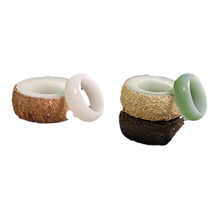 白玉菩提子根戒指材料包自己做diy手工打磨原籽工具自制成品男女