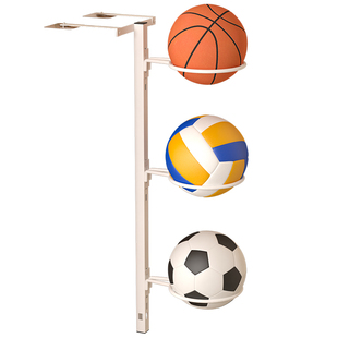 篮球收纳架壁挂式球架足球置物架家用球类架子柜边排球放置架支架
