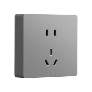 公牛明装插座超薄一开五孔带开关16a空调专用墙上固定扁平面板g59