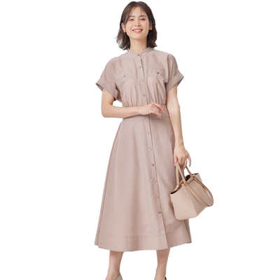 组曲气质适宜透视细薄呢连衣裙女ONWARD