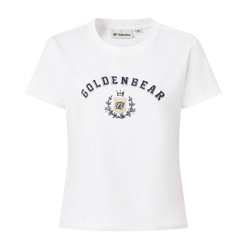 【夏季新品】GOLDEN BEAR/金熊 2026年女士字母印花短袖圆领T恤