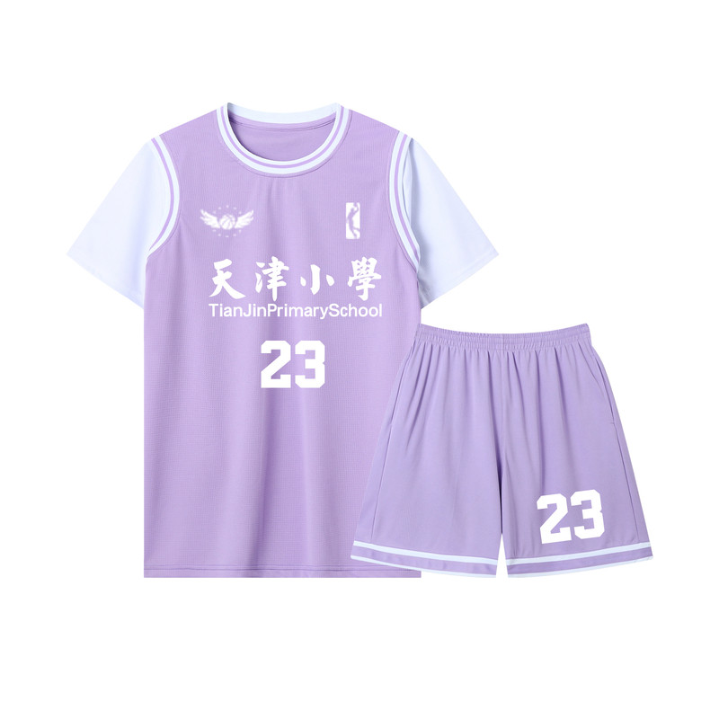 篮球服套装定制儿童男女印号学生短袖青年速干假两件训练服篮球衣