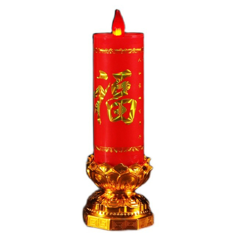 红色供佛乔迁新居仿真电子蜡烛