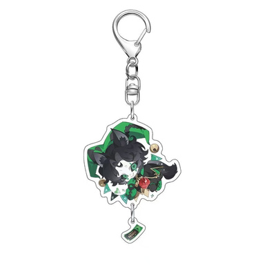 怪诞马戏团Harlequin钥匙扣透卡