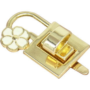 包包扣配件锁扣肩带箱包五金配件滴胶花朵小方锁包扣锁扣拧锁卡扣