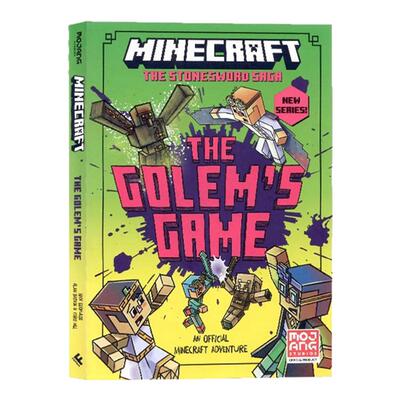 石剑传奇5黄金游戏英文原版小说 Minecraft The Golem's Game Stonesword Saga 5 儿童章节桥梁书七岁以上课外插图阅读Mojang AB