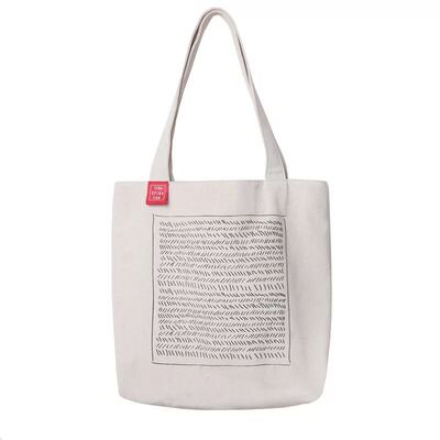 拉链厚帆布包女单肩托特包文艺