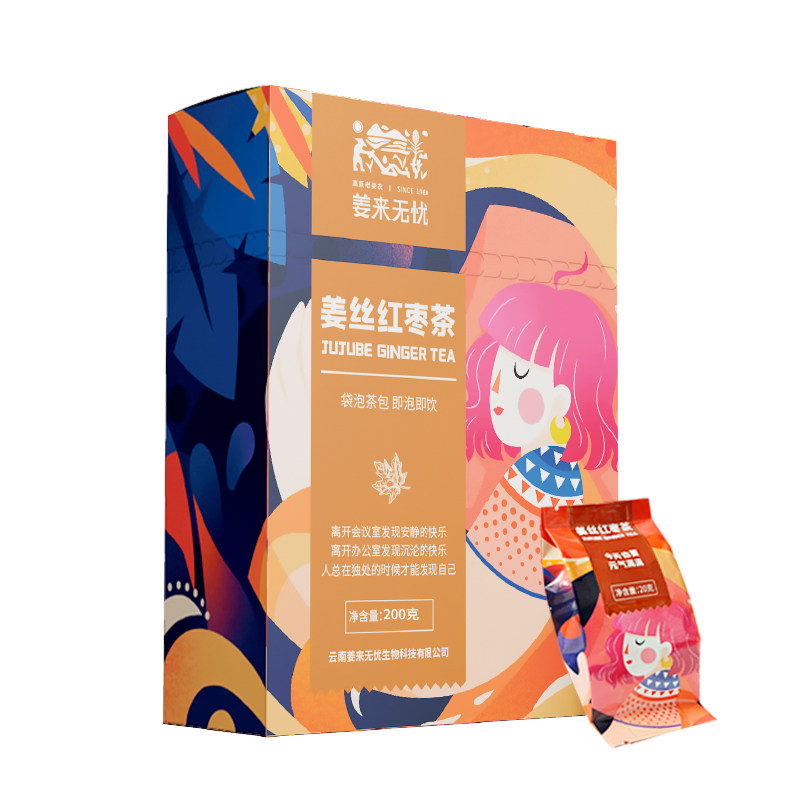 姜来无忧姜丝红枣茶泡水200g