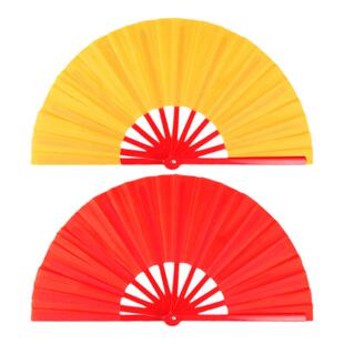太极扇功夫扇响扇红色金色双面武术表演扇中国红学生儿童舞蹈扇