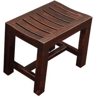 家用实木浴室板凳结实耐用洗澡凳老人防水防滑室内更衣专用矮凳子