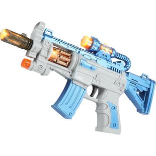 儿童电动声光仿真吃鸡冲锋枪模型发光发声玩具枪男孩宝宝新年礼物