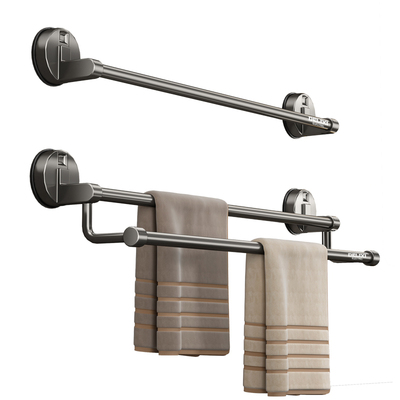 德力西卫生间吸盘免打孔浴巾壁挂