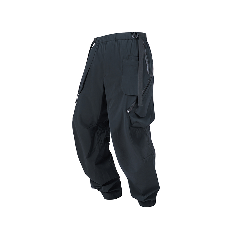 RL| REINDEELUSION双飘带几何袋结构机能速干防水束脚宽松长裤