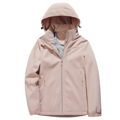 一体绒冲锋衣男女新款加绒加厚