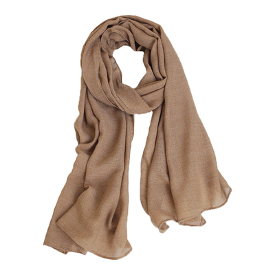 男女细长款棉麻围巾女夏简约丝巾