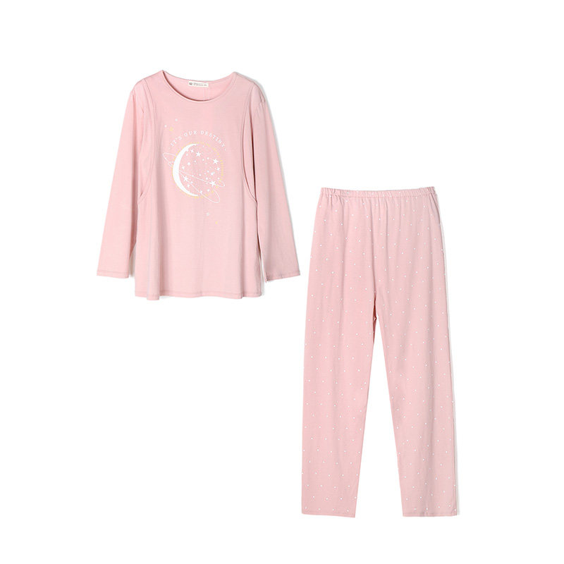 快乐屋孕妇全棉印花新款可哺服