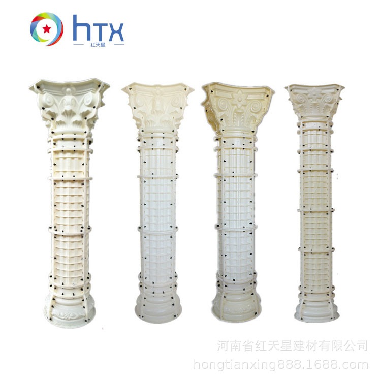 厂家供应欧式别墅立柱模具 水泥栏杆光面柱模具GRC圆形罗马柱模具