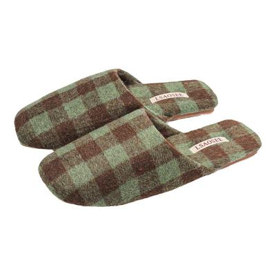 包头加绒保暖棋盘格棉拖鞋