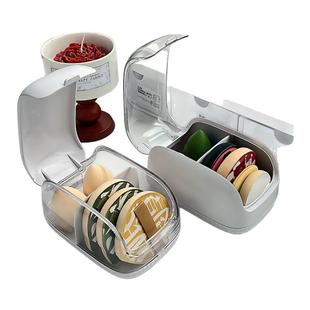 粉扑收纳盒桌面翻盖大开口彩妆蛋化妆棉气垫专用防尘分格透明盒子