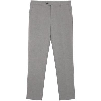 JDV商场同款灰色通勤直筒西裤