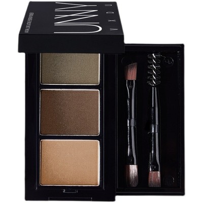 unny三色眉粉盘固色带眉粉刷正品