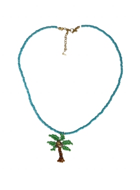 泰国小众设计椰子树手工串珠项链