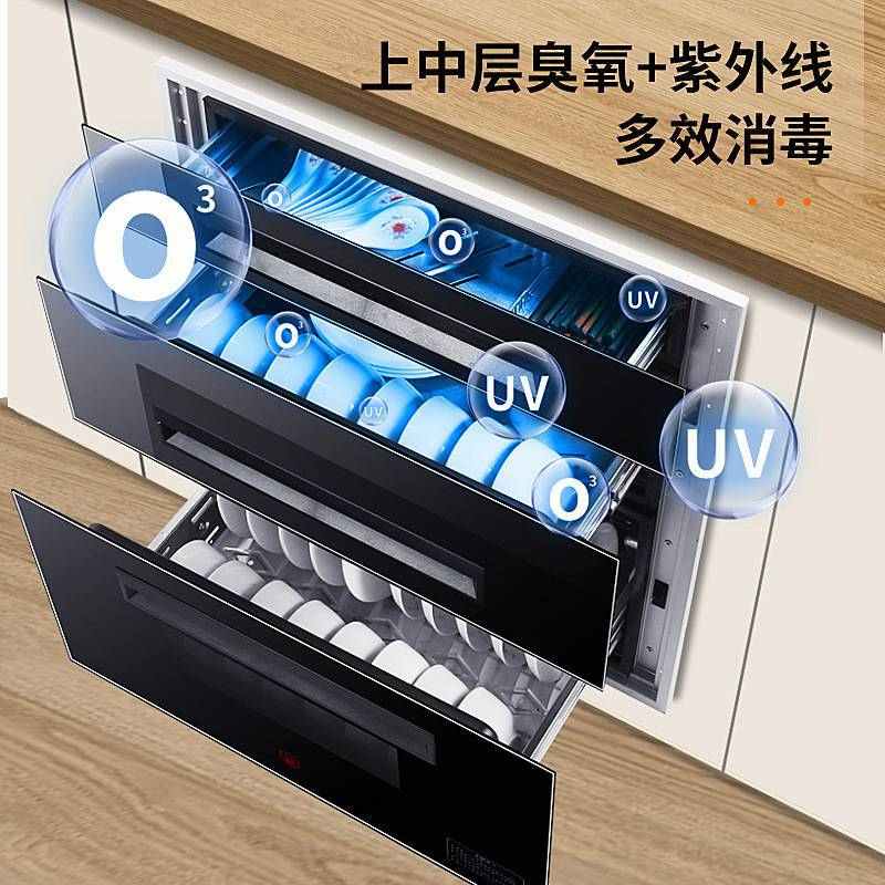 柜家用嵌入式厨房碗筷餐具120L碗柜镶嵌式二星