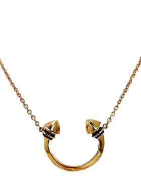 RM高级感金色白金开口戒指