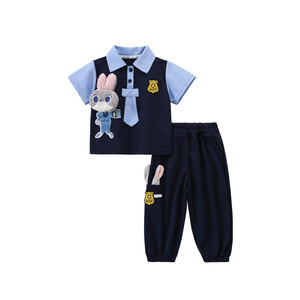 男童女童套装兔子警官cos衣服