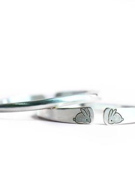 姜央原创宝宝纯银生肖手镯