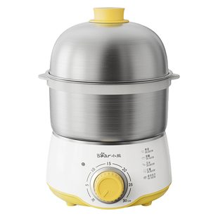小熊煮蛋器蒸蛋器家用小型定时自动断电不锈钢小电蒸锅早餐机神器