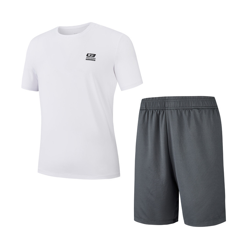 361运动套装男2026春季新款跑步健身运动服舒适透气短袖短裤套装