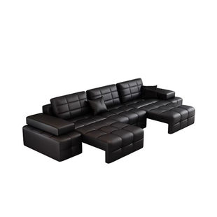 劳伦斯沙发电动功能半青皮牛皮沙发床智能意式简约客厅真皮沙发