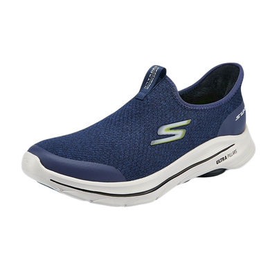 斯凯奇闪穿鞋|春季GO WALK 8男士加绒一脚蹬健步鞋休闲运动鞋