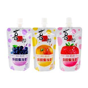 喜之郎蒟蒻果汁果冻爽0益生元维D钙吸吸儿童小零食袋装草莓健康