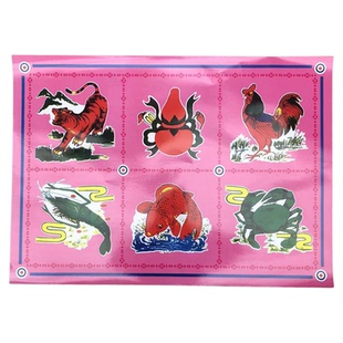 大骰子1.6cm筛子鱼虾蟹色子图纸套装葫芦老虎鸡赌具潮汕娱乐色钟